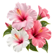 Pink Hibiscus Cluster